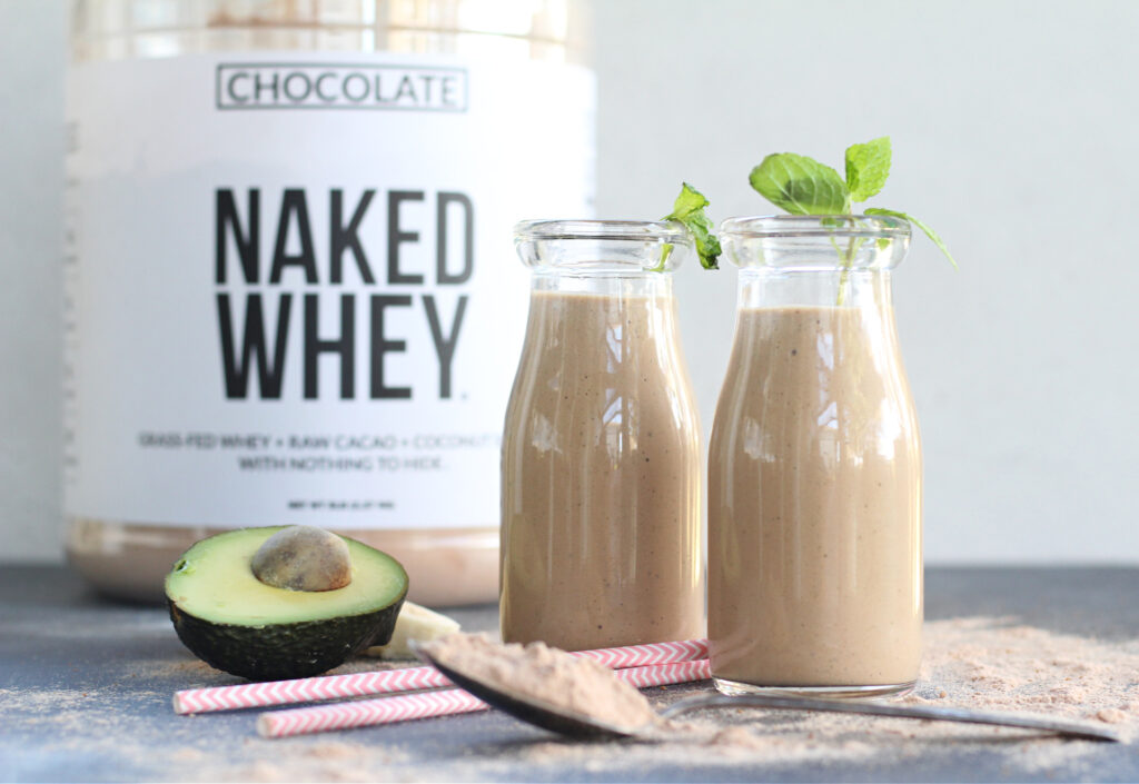 chocolate whey protein powder by naked nutrition